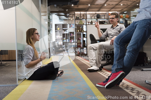 Image of everyday team meeting and brainstorming