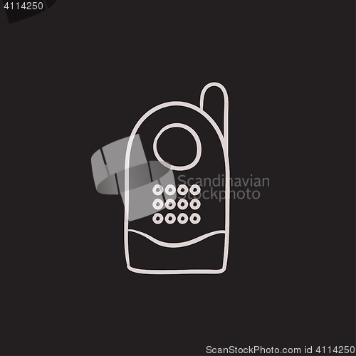 Image of Radio baby monitor sketch icon.