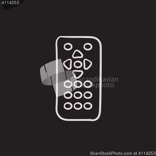 Image of Remote control sketch icon.