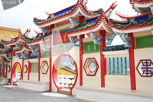 Image of Chinese temple gateway