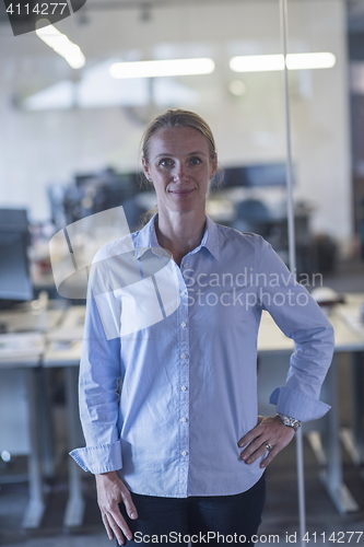 Image of portrait of casual business woman at office