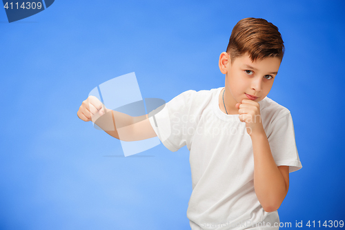 Image of Beauty smiling sport child boy boxing