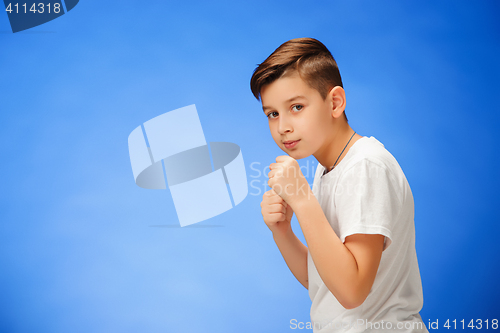 Image of Beauty smiling sport child boy boxing