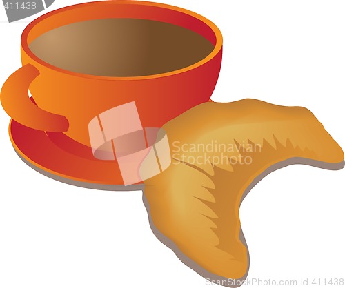 Image of Coffee and croissant