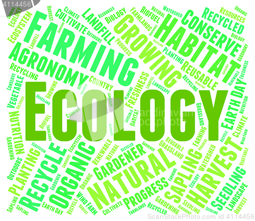 Image of Ecology Word Means Earth Day And Environment