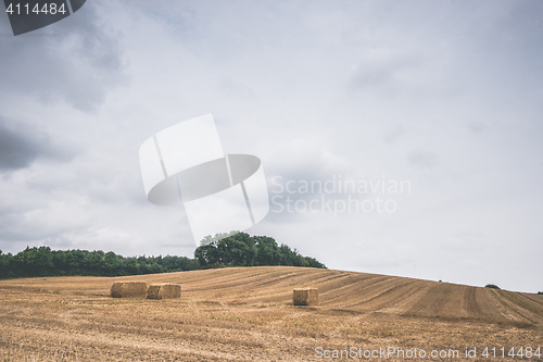 Image of Cloudy weather over a field