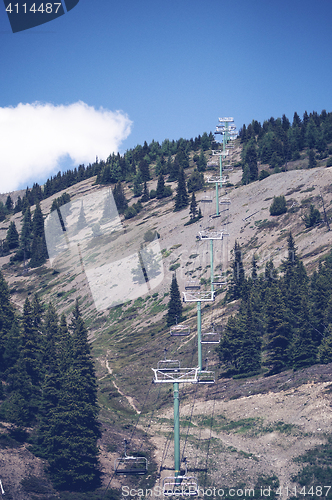 Image of Mountain lift on a hill