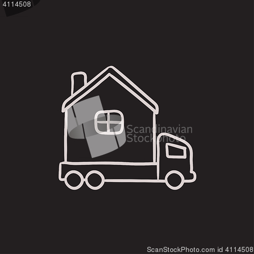 Image of Motorhome sketch icon.