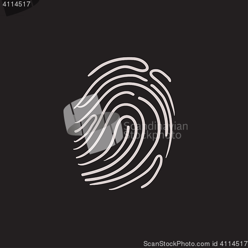 Image of Fingerprint sketch icon.