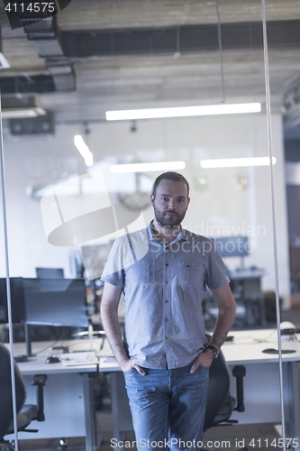 Image of business man at modern  office