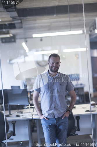 Image of business man at modern  office