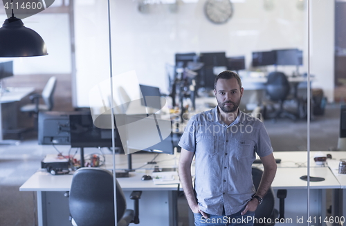 Image of business man at modern  office