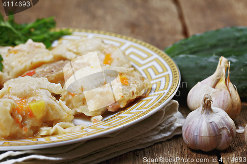 Image of Thick noodles and vegetables