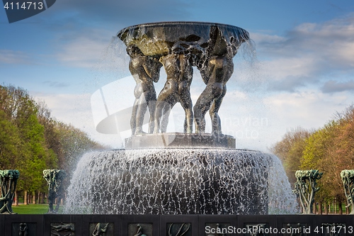 Image of Fountain in The Vigeland Park Oslo