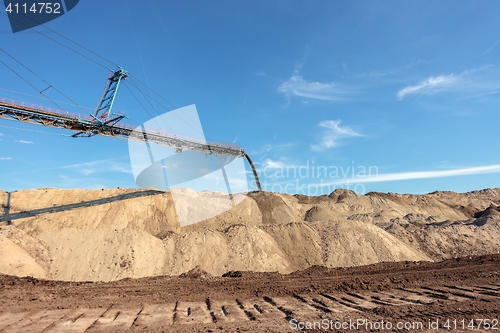 Image of Large excavator machine in the mine