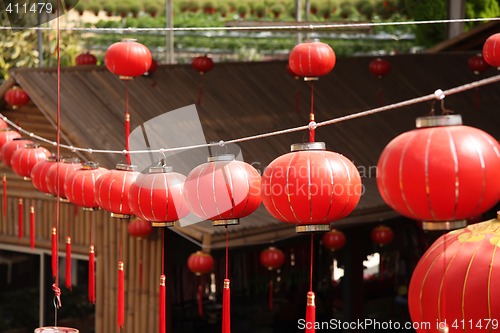 Image of Chinese red lanterns