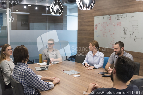 Image of startup business team on meeting