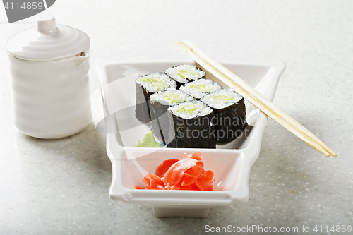 Image of Cucumber maki sushi