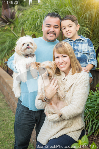 Image of Outdoor Mixed Race Family Portrait