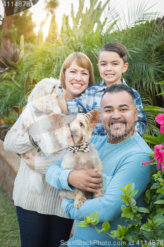 Image of Outdoor Mixed Race Family Portrait