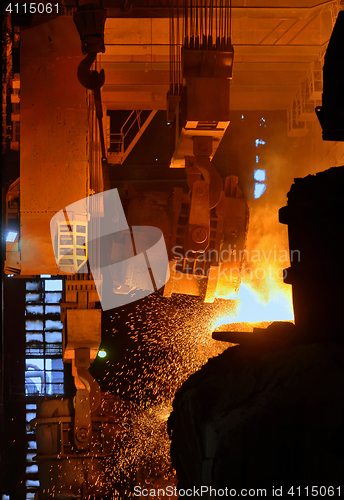 Image of steel mills converter filling materials
