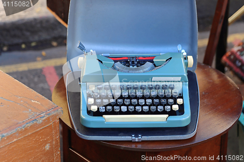 Image of Blue Typewriter