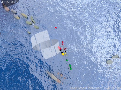 Image of Vanuatu with flag on globe