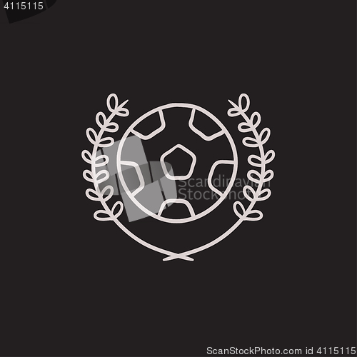 Image of Soccer badge sketch icon.