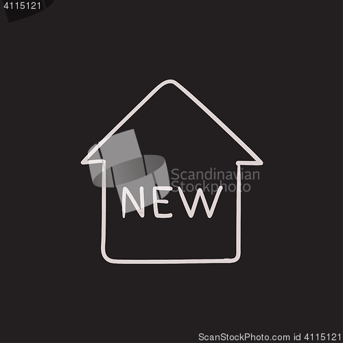 Image of New house sketch icon.