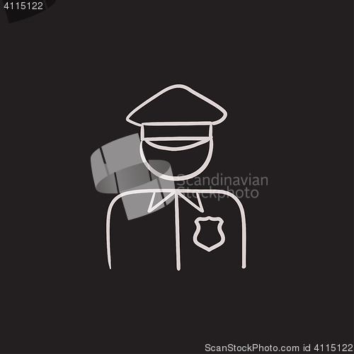 Image of Policeman sketch icon.