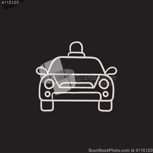 Image of Police car sketch icon.