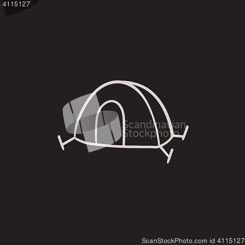 Image of Tent sketch icon.