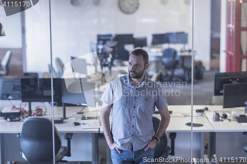 Image of business man at modern  office