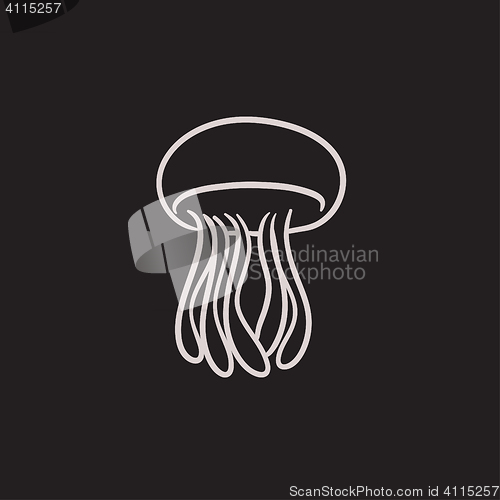 Image of Jellyfish sketch icon.