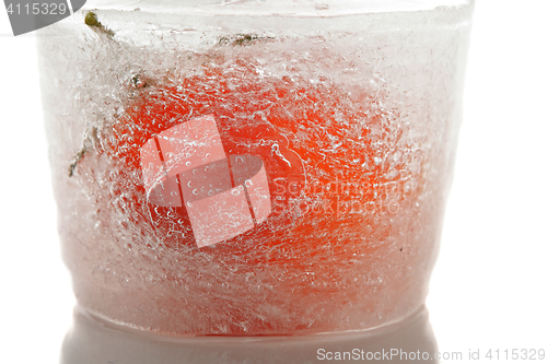Image of Tomato in ice cube