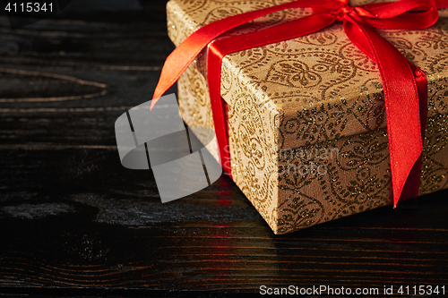 Image of Gift box with red ribbon