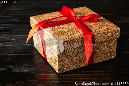 Image of Gift box with red ribbon