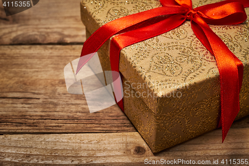 Image of Gift box with red ribbon