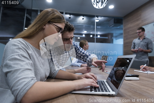 Image of startup business team on meeting