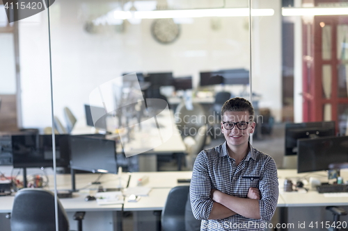 Image of business man at modern  office