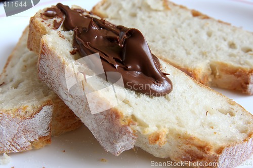 Image of Bread with chocolate spread
