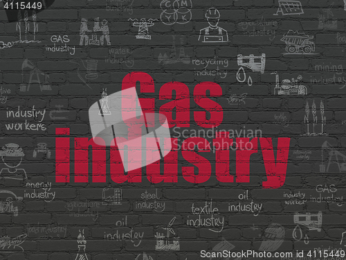 Image of Industry concept: Gas Industry on wall background