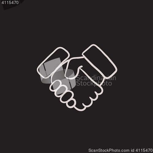 Image of Handshake sketch icon.