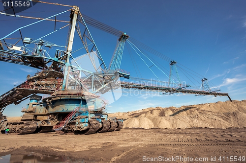 Image of Large excavator machine in the mine