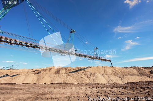 Image of Large excavator machine in the mine