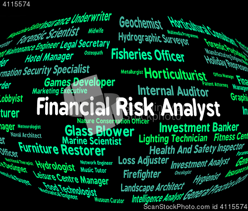 Image of Financial Risk Analyst Shows Risks Unsafe And Analytics