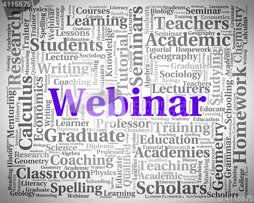 Image of Webinar Word Shows Website Education And Learn