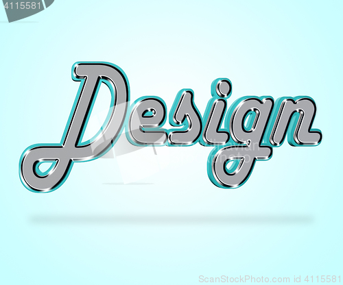 Image of Design Word Represents Designer Idea And Designing