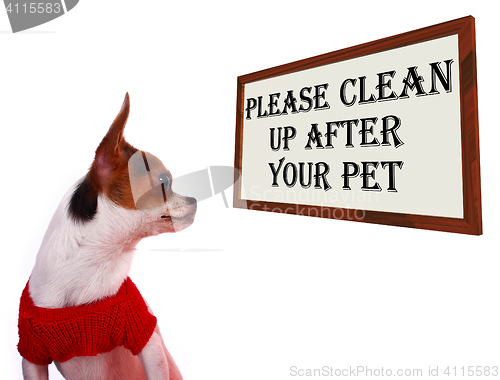 Image of Please Clean Up After Your Pet Dog Sign