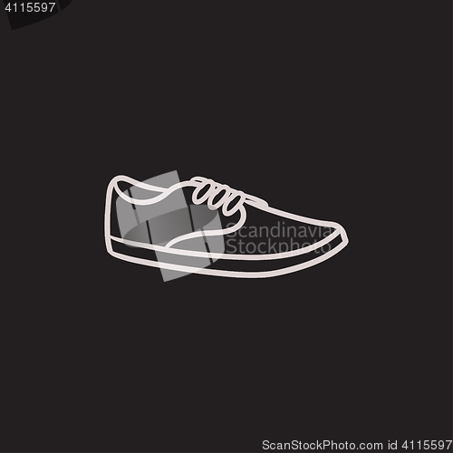 Image of Male shoe sketch icon.